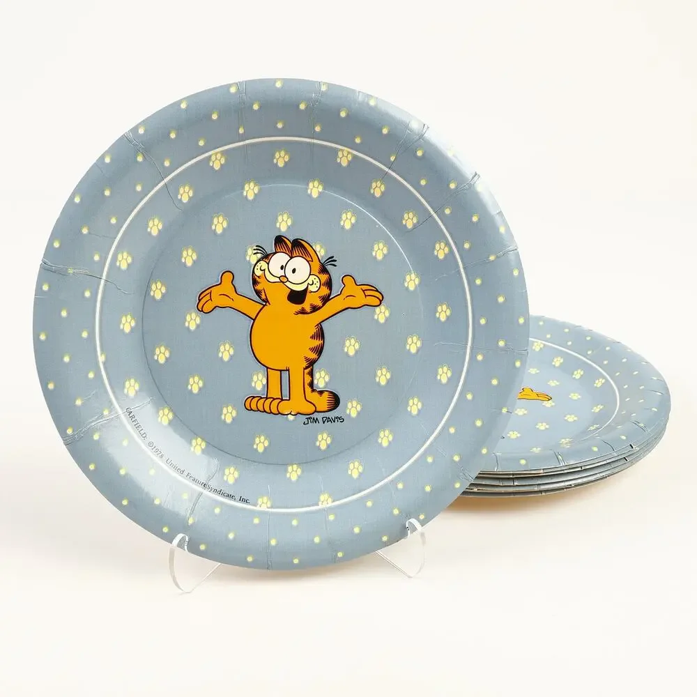 Mixed Lot 80s Birthday Plates Cups Garfield Muppets Dukes Scooby Knight Rider